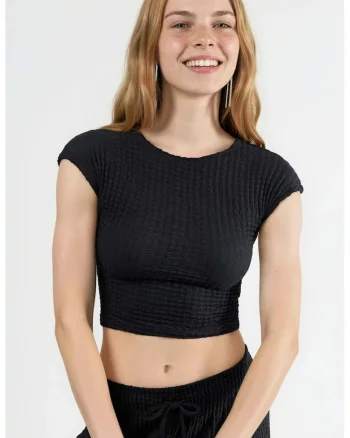 Tricou dama,  Negru, Poliester/Elastan