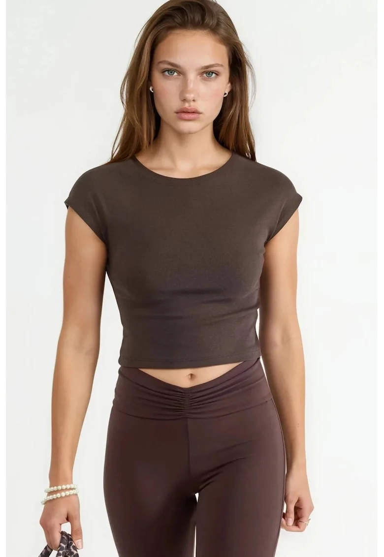 Tricou dama,  Maro, Bumbac/Modal
