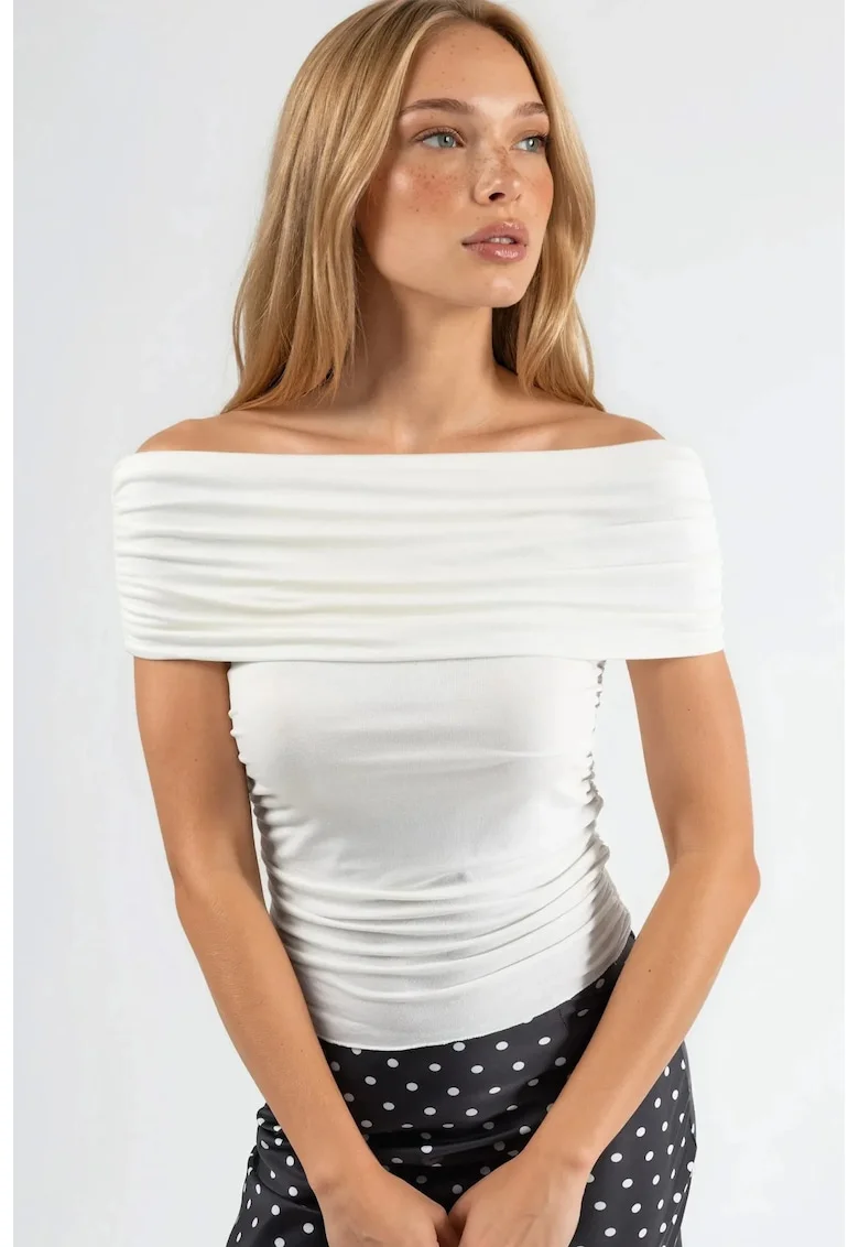 Bluza dama,  Viscoza/Elastan, alb