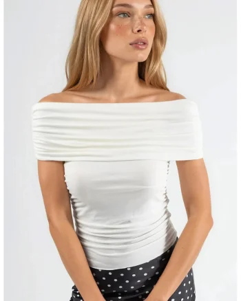Bluza dama,  Viscoza/Elastan, alb