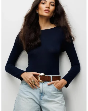 Bluza dama,  Slim fit, Bleumarin, Poliester