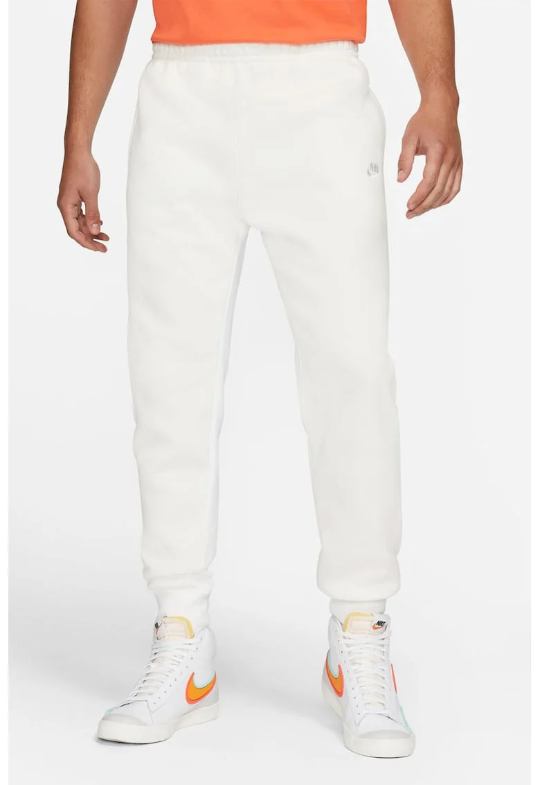 Pantaloni de trening cu buzunare laterale, Alb fildes