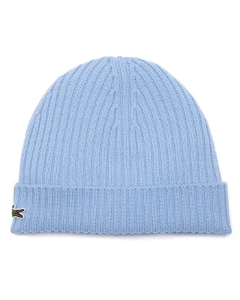 Caciula unisex striata de lana, Albastru deschis