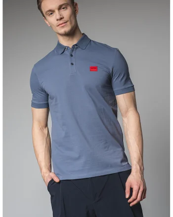 Tricou polo slim fit Dereso, Gri carbune