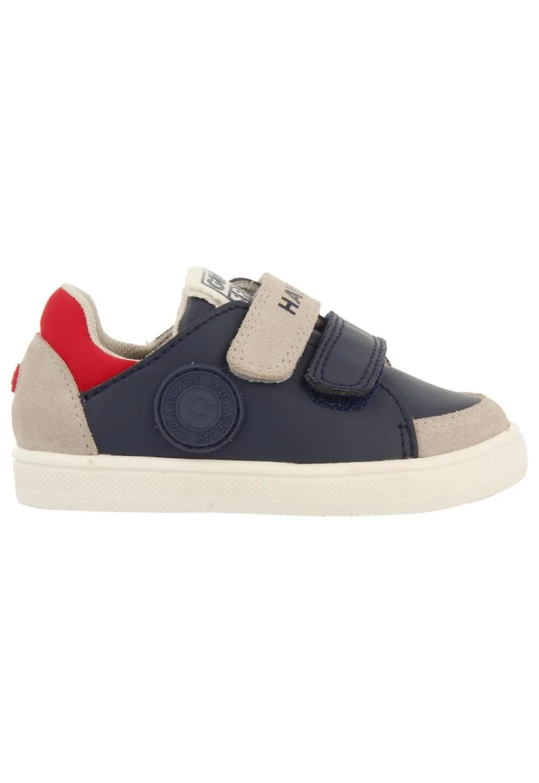 Pantofi sport din piele ecologica cu inchidere velcro Hanson, Albastru royal/Bleumarin