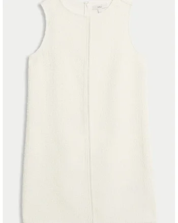Rochie mini texturata, Bej deschis
