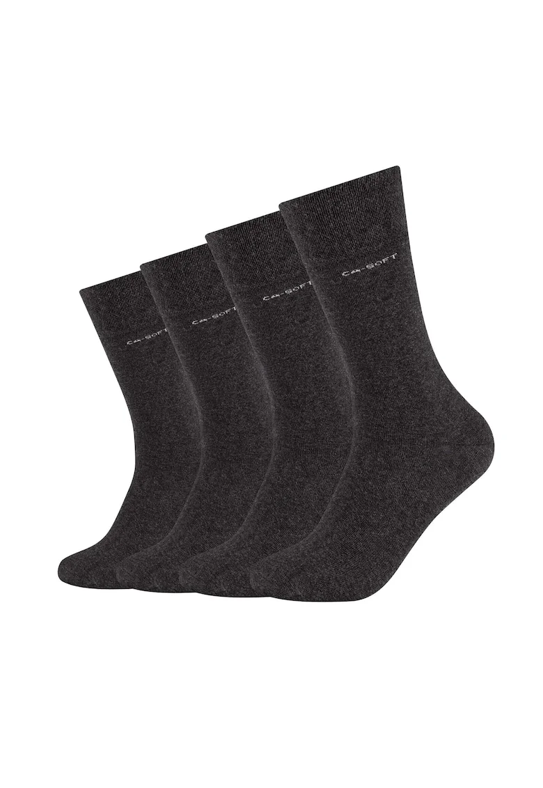 Set de sosete lungi unisex - 4 perechi, Gri antracit