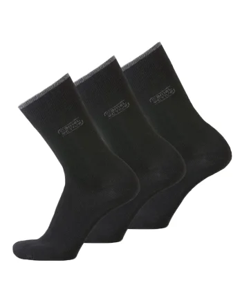 Set de sosete lungi din amestec de bumbac organic - 3 perechi, Negru