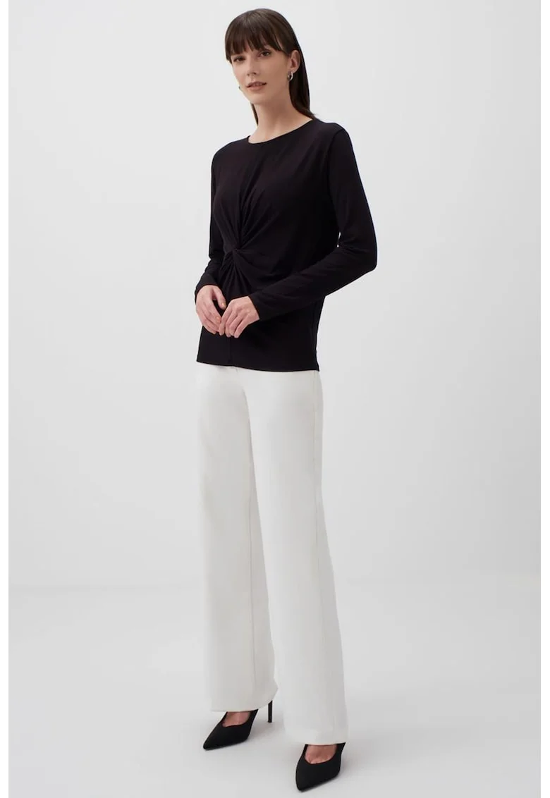 Bluza cu detaliu rasucit, Negru