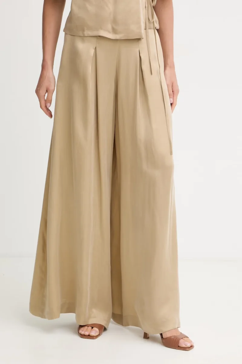 BOSS Orange pantaloni palazzo pentru femei C_Terini