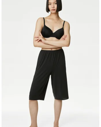 Pantaloni de pijama capri Flexifit™, Negru