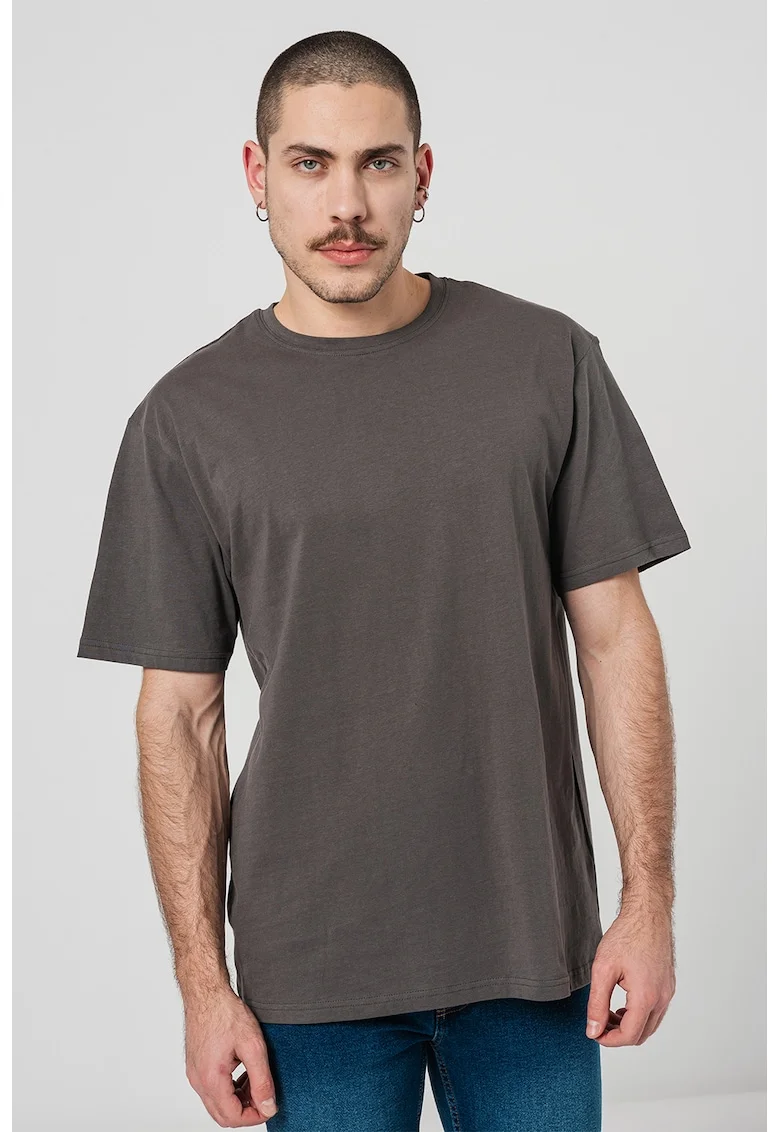 Tricou cu imprimeu Mucho Más, Lila/Gri inchis/Verde menta