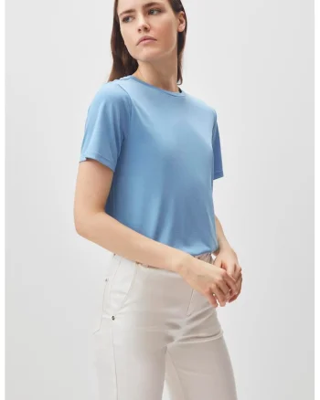 Tricou lejer din amestec de modal, Albastru pastel