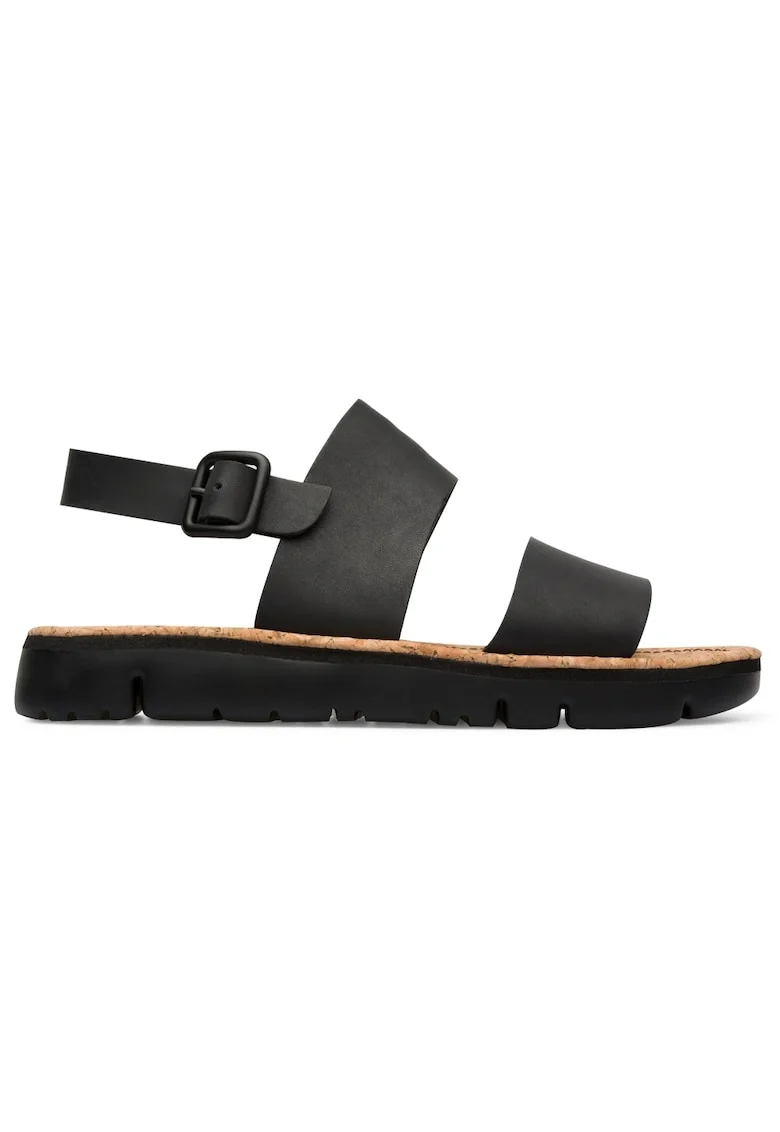 Sandals slingback de piele Oruga 23743, Negru
