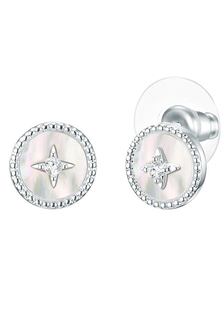 Cercei cu tija si Mother of Pearl, Argintiu