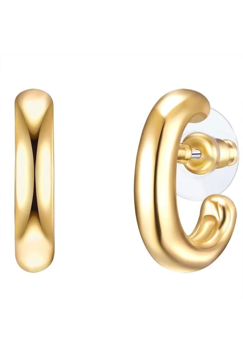 Cercei cu tija, din aur de 14K filat, Auriu