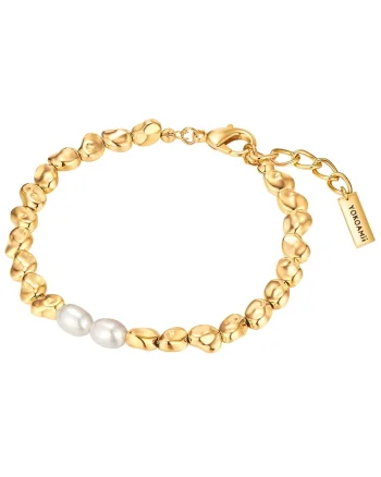 Bratara de aur de 14K filat, cu perla, Auriu