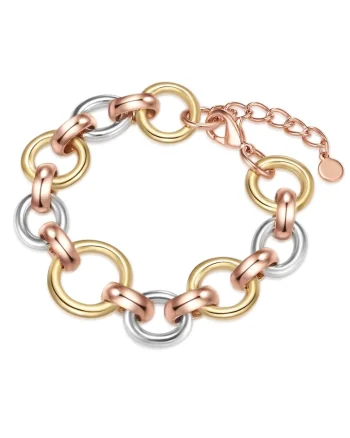 Bratara ajustabila placata cu aur de 14K, Auriu rose