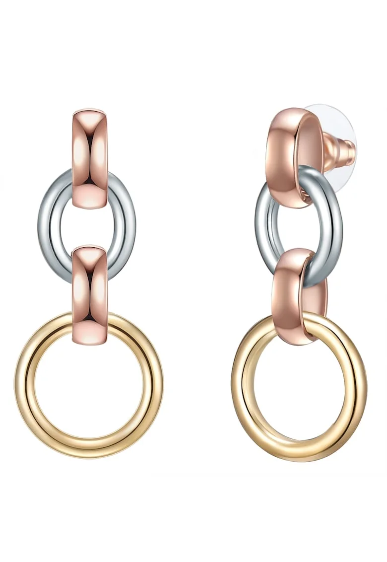 Cercei drop cu tija placati cu aur de 14K, Auriu rose