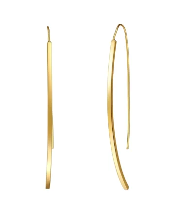 Cercei drop placati cu aur de 14K, Auriu