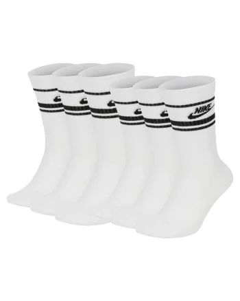 Set de sosete lungi unisex cu imprimeu logo Everyday Essential - 6 perechi, Alb/Negru