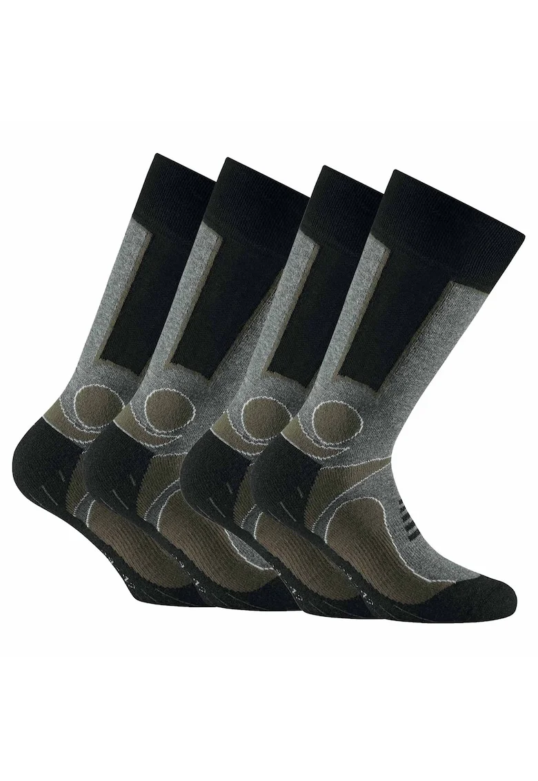 Set de sosete unisex lungi - 4 perechi, Kaki
