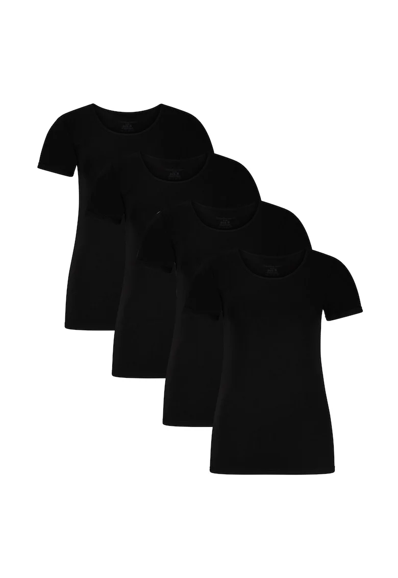 Bamboo, Set de tricouri de casa Kate - 4 piese, Negru