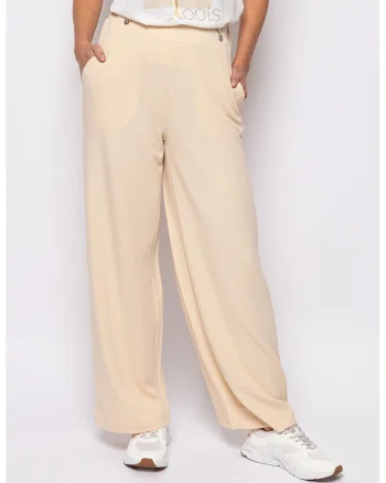 Pantaloni ampli Frida, Bej