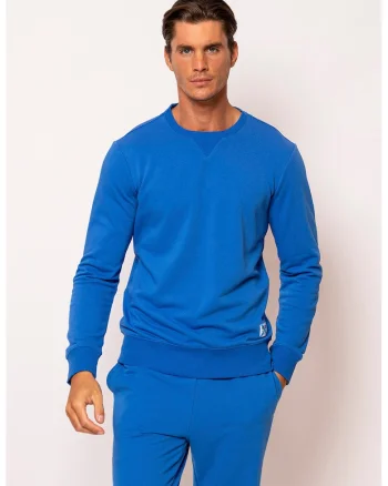 Bluza de trening cu decolteu la baza gatului Dersus, Albastru royal