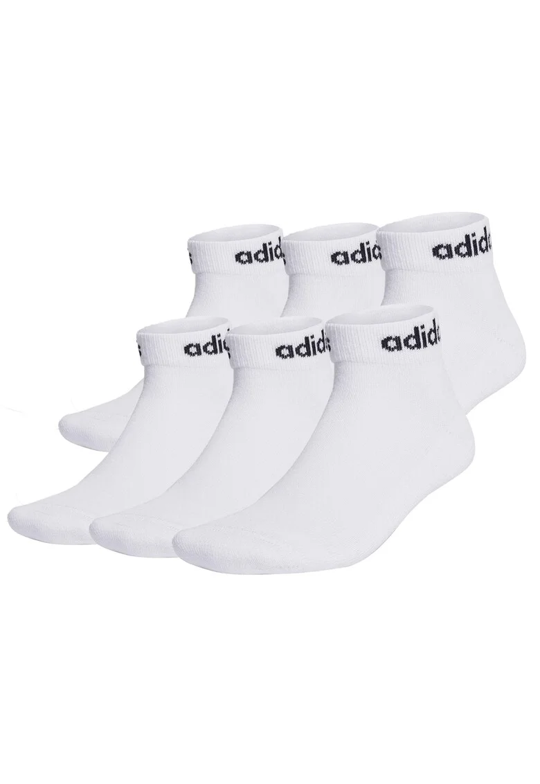 Set de sosete pana la glezna unisex - 6 perechi, Alb