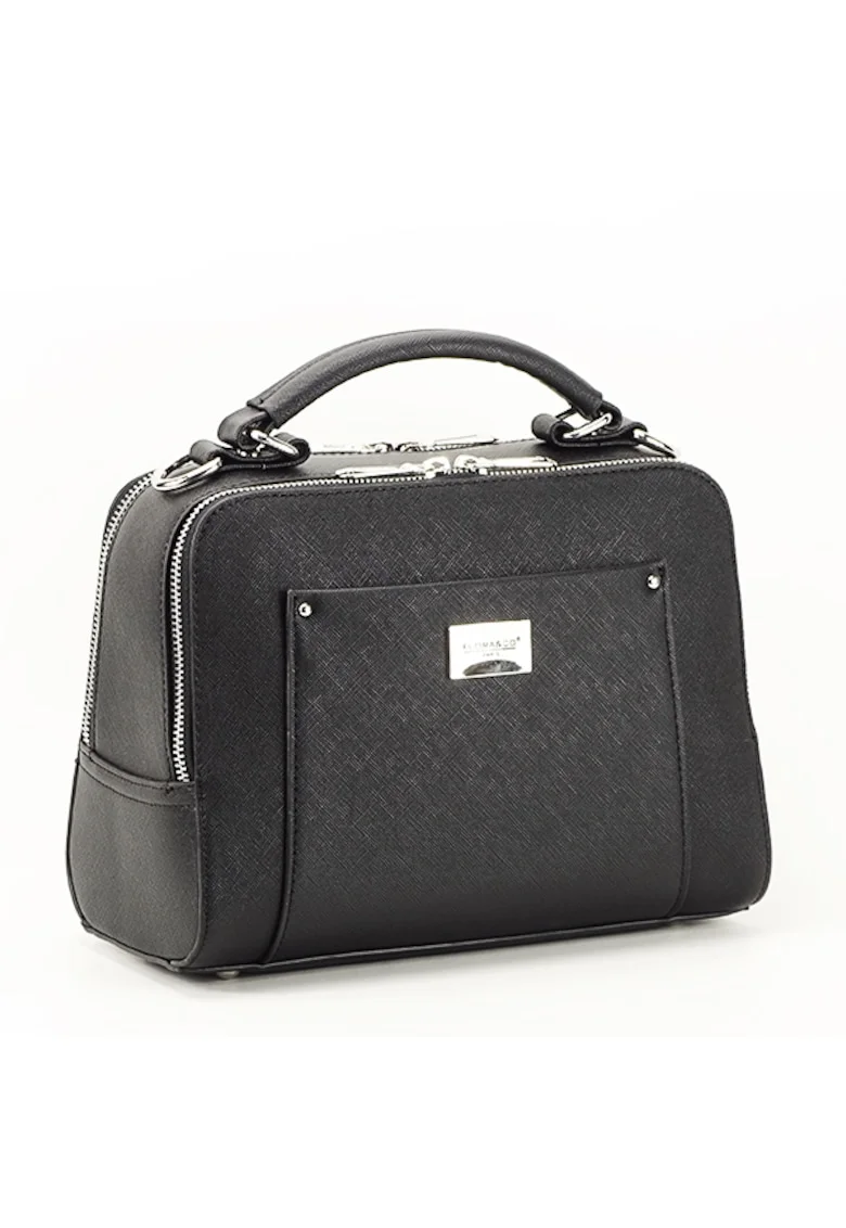 Geanta neagra Erika 13 Negru, Negru, 26x19x12