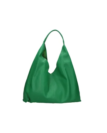 Geanta hobo de piele cu etui cu fermoar, Verde inchis