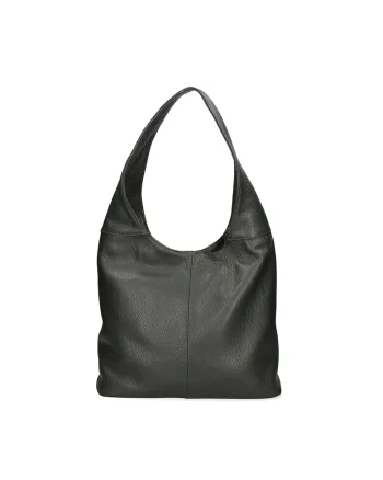 Geanta hobo de piele, Verde inchis