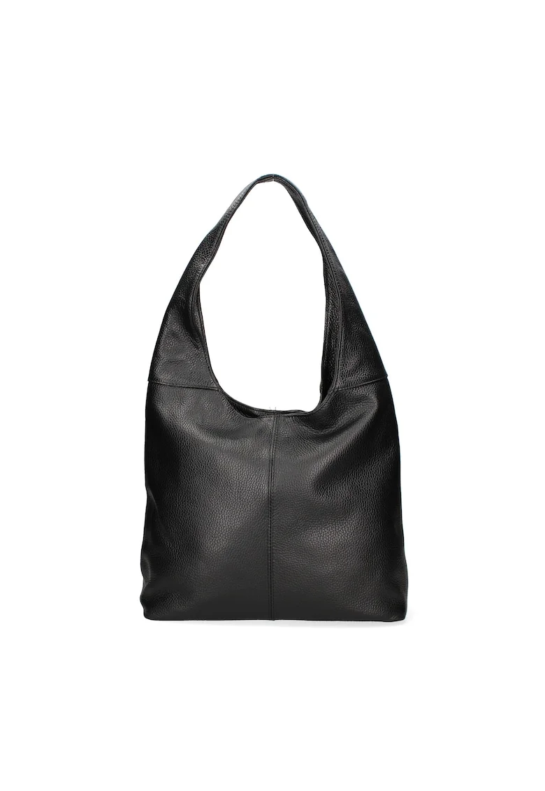 Geanta hobo de piele, Negru