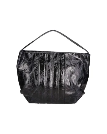 Geanta de piele cu bareta de umar 24151, Bleumarin