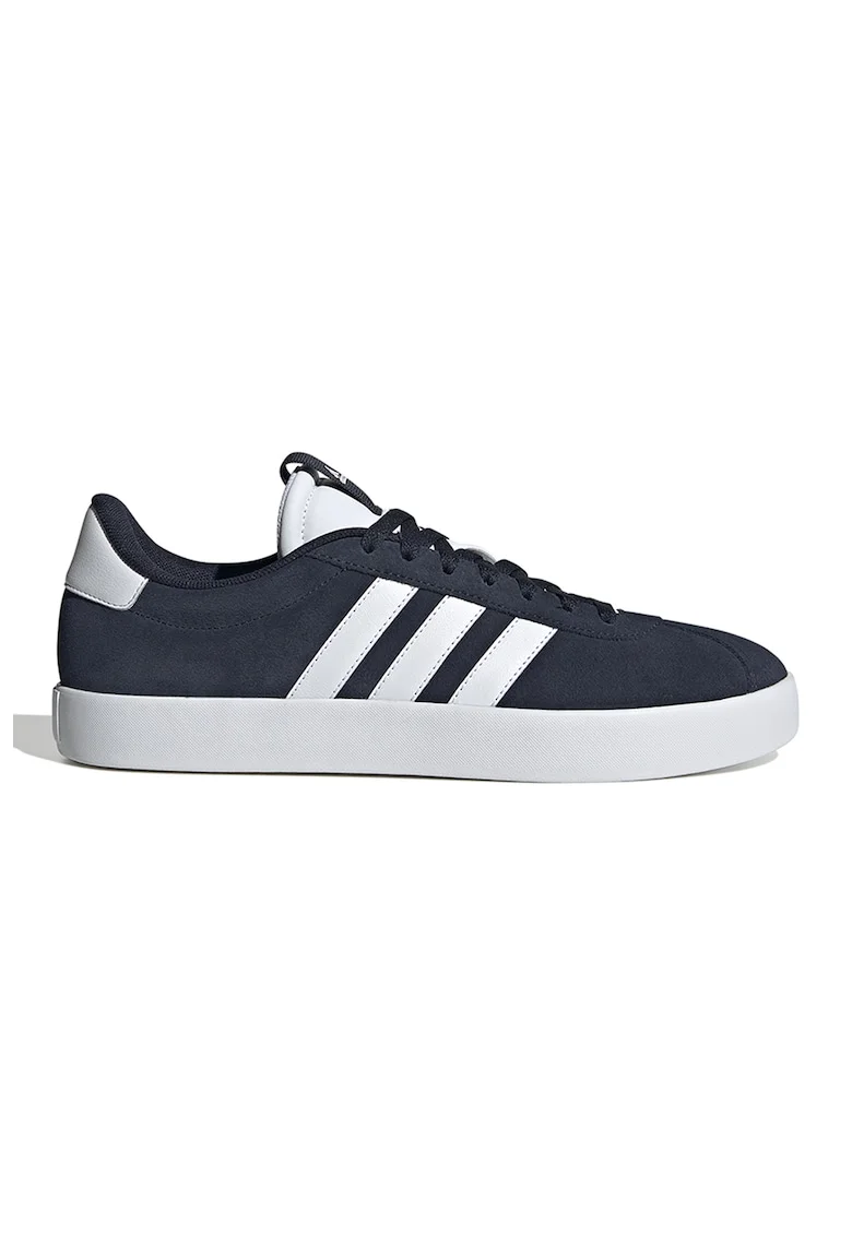 Pantofi sport VL Court 3.0 de piele intoarsa, Alb optic/Bleumarin