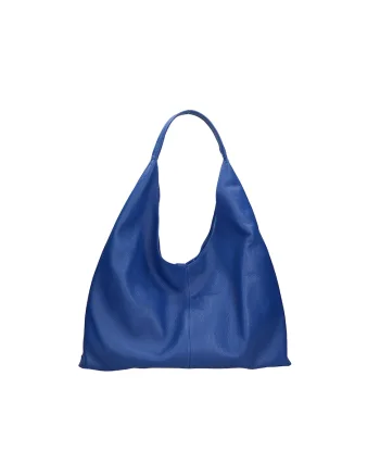 Geanta hobo de piele cu etui cu fermoar, Albastru royal