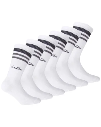 Set de sosete lungi unisex - 6 perechi, Alb