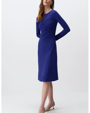Rochie midi cu decupaj, Albastru inchis