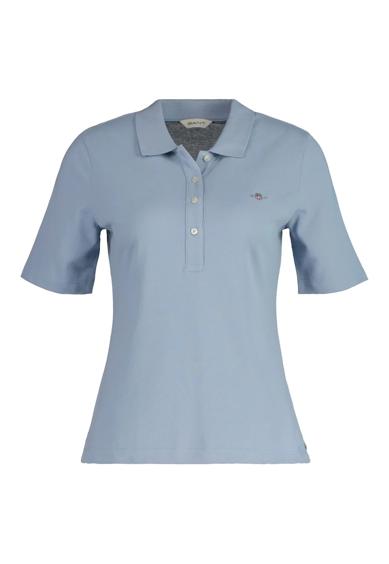 Tricou polo din bumbac, Albastru deschis
