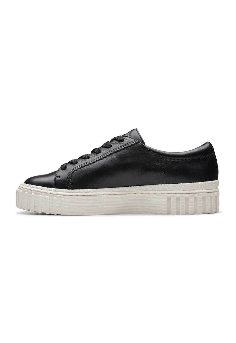 Pantofi sport de piele intoarsa cu model uni, Negru