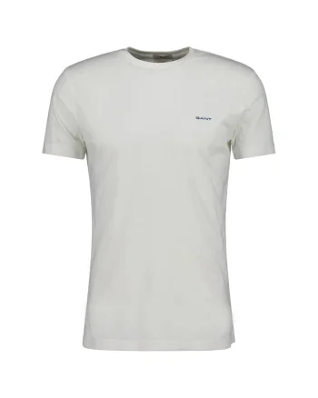 Tricou slim fit din bumbac 20871, Alb optic