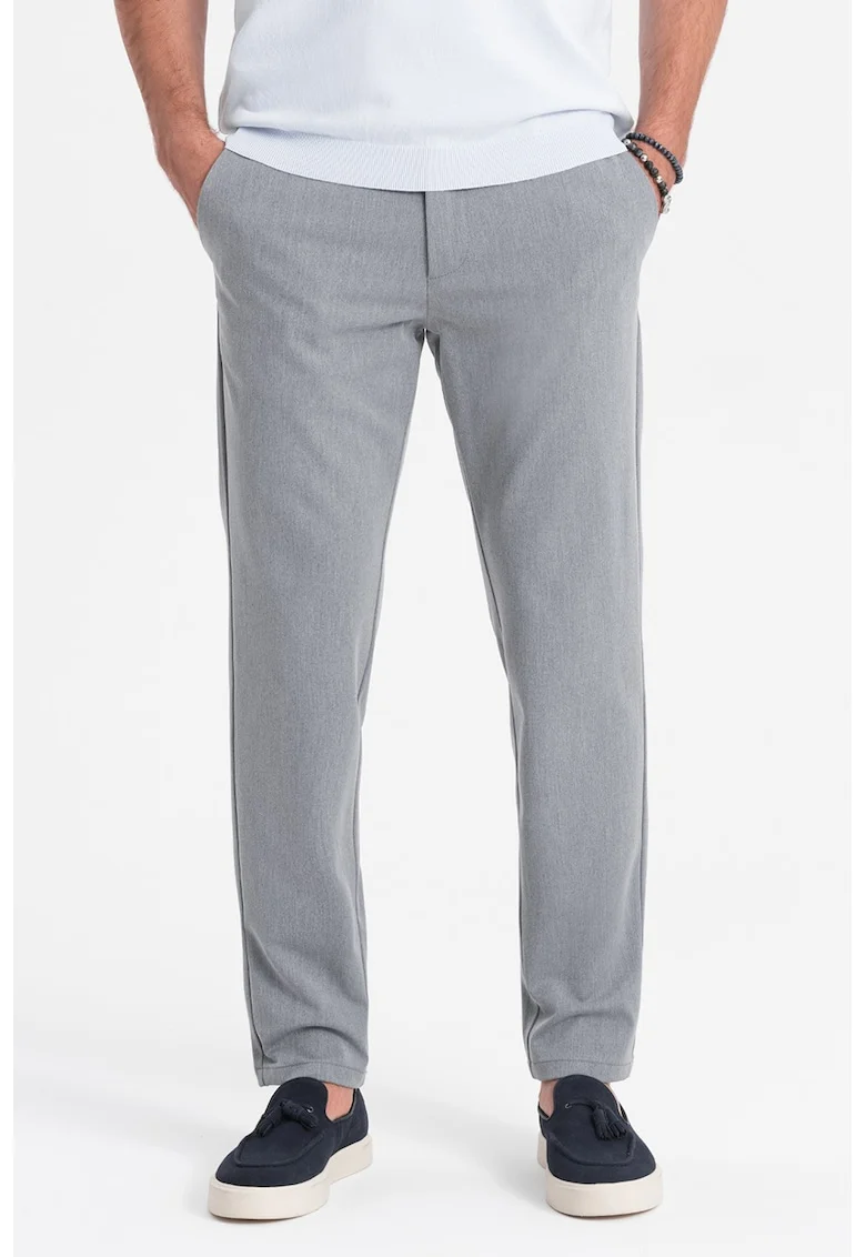 Pantaloni drepti, Gri deschis melange