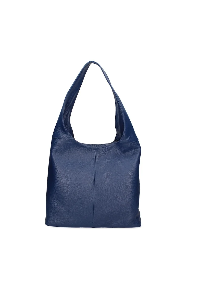 Geanta hobo de piele, Albastru