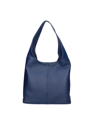 Geanta hobo de piele, Albastru