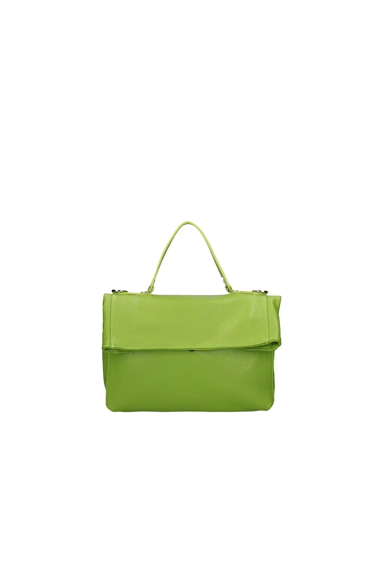 Geanta convertibila din piele, Verde