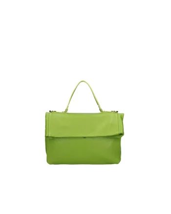 Geanta convertibila din piele, Verde