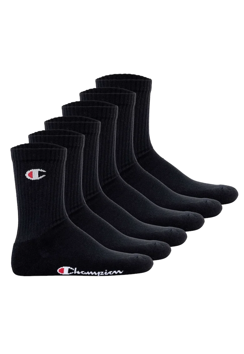 Set de sosete lungi unisex - 6 perechi, Negru