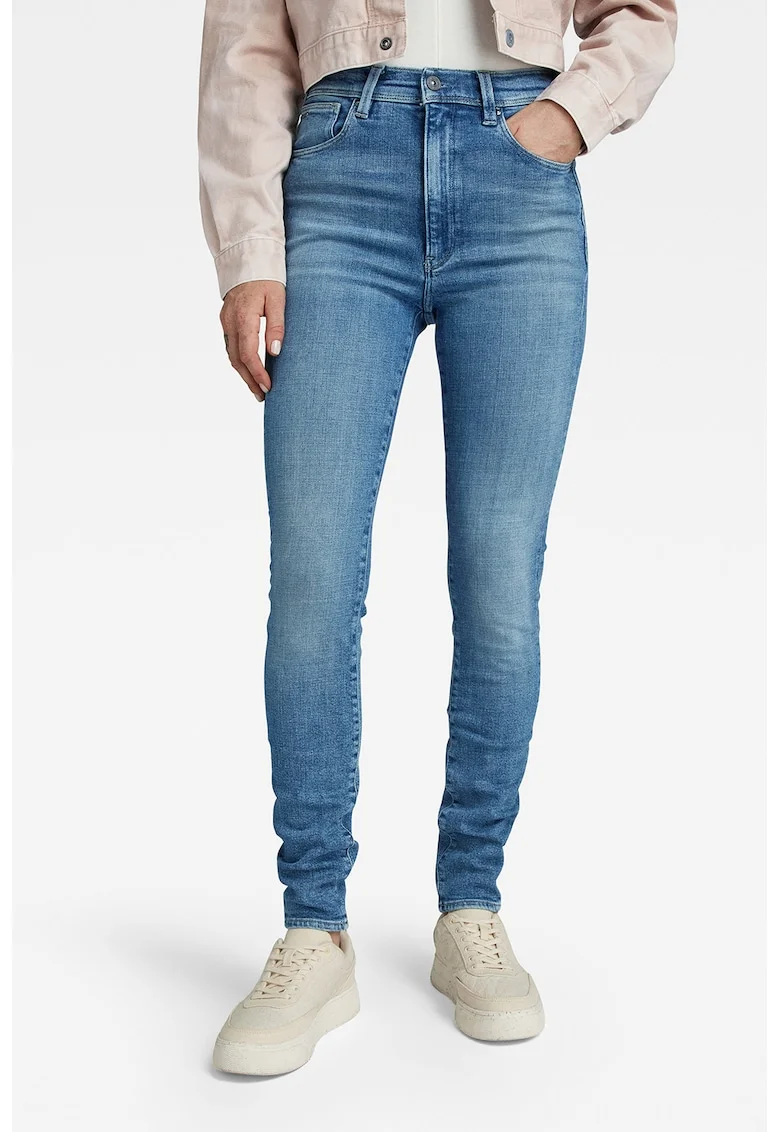 Blugi skinny cu talie inalta Kafey, Albastru