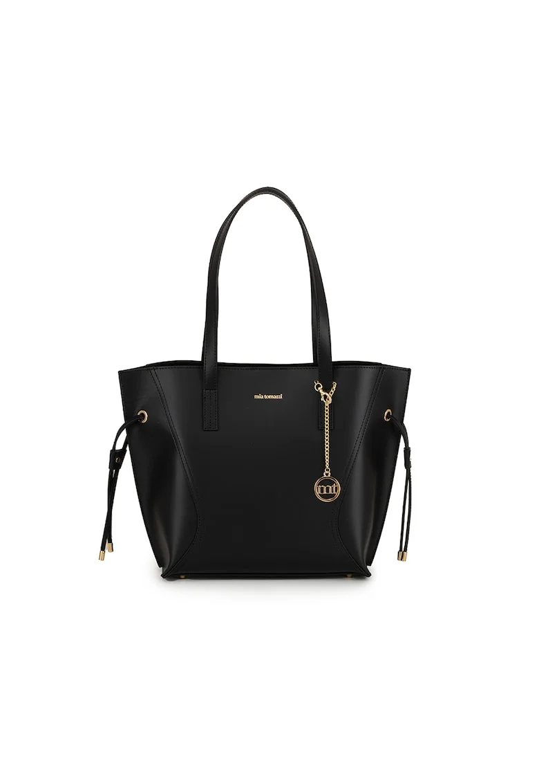 Geanta shopper de piele, Negru